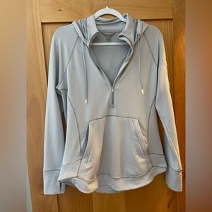 Athleta Grey & White stripe pullover